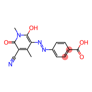 4-[(5-cyano-1,6-dihydro-2-hydroxy-1,4-dimethyl-6-oxopyridin-3-yl)azo]benzoic acid