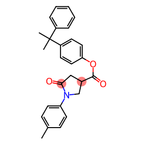 4-(1-methyl-1-phenylethyl)phenyl 1-(4-methylphenyl)-5-oxo-3-pyrrolidinecarboxylate