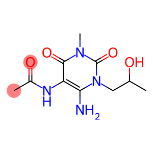 Acetamide,  N-[6-amino-1,2,3,4-tetrahydro-1-(2-hydroxypropyl)-3-methyl-2,4-dioxo-5-pyrimidinyl]-