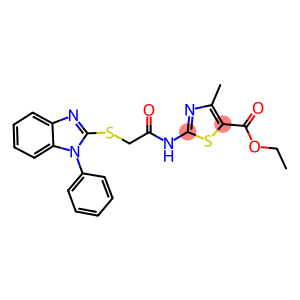 ethyl 4-methyl-2-({[(1-phenyl-1H-benzimidazol-2-yl)sulfanyl]acetyl}amino)-1,3-thiazole-5-carboxylate