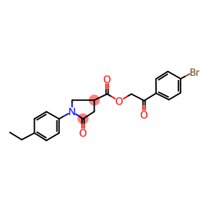 2-(4-bromophenyl)-2-oxoethyl 1-(4-ethylphenyl)-5-oxo-3-pyrrolidinecarboxylate