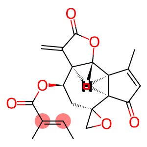 (E)-2-Methyl-2-butenoic acid [(3aR,6R)-3,3aβ,4,5,6aβ,7,9aβ,9bα-octahydro-9-methyl-3-methylene-2,7-dioxospiro[azuleno[4,5-b]furan-6(2H),2'-oxiran]-4α-yl] ester