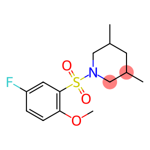 1-[(5-fluoro-2-methoxyphenyl)sulfonyl]-3,5-dimethylpiperidine