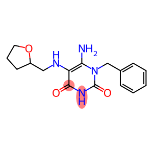 2,4(1H,3H)-Pyrimidinedione, 6-amino-1-(phenylmethyl)-5-[[(tetrahydro-2-furanyl)methyl]amino]-