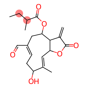 2-Methylbutanoic acid [(3aR,4R,9S,11aR)-6-formyl-2,3,3a,4,5,8,9,11a-octahydro-9-hydroxy-10-methyl-3-methylene-2-oxocyclodeca[b]furan-4-yl] ester