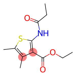 3-Thiophenecarboxylic acid, 4,5-dimethyl-2-[(1-oxopropyl)amino]-, ethyl ester