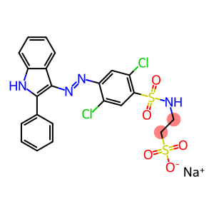 sodium 2-[[[2,5-dichloro-4-[(2-phenyl-1H-indol-3-yl)azo]phenyl]sulphonyl]amino]ethanesulphonate