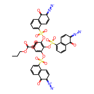 Benzoic acid, 3,4,5-tris[[(6-diazo-5,6- dihydro-5-oxo-1-naphthalenyl)sulfonyl]oxy]-, propyl ester