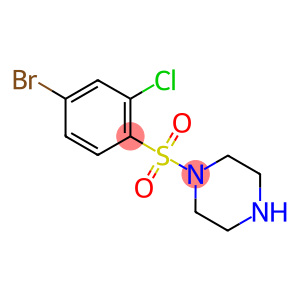 1-[(4-BROMO-2-CHLOROPHENYL)SULFONYL]PIPERAZINE