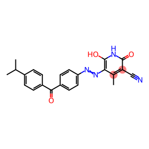 1,2-dihydro-6-hydroxy-5-[[4-[4-(isopropyl)benzoyl]phenyl]azo]-4-methyl-2-oxonicotinonitrile