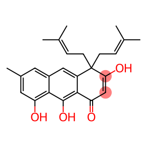 4,5,10-trihydroxy-7-methyl-1,1-bis(3-methylbut-2-enyl)anthracen-2-one