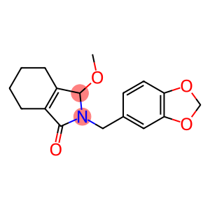 1H-Isoindol-1-one, 2-(1,3-benzodioxol-5-ylmethyl)-2,3,4,5,6,7-hexahydro-3-methoxy-