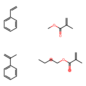 2-Propenoic acid, 2-methyl-, butyl ester, polymer with ethenylbenzene, (1-methylethenyl)benzene and methyl 2-methyl-2-propenoate