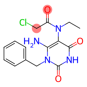 N-(6-AMINO-1-BENZYL-2,4-DIOXO-1,2,3,4-TETRAHYDRO-PYRIMIDIN-5-YL)-2-CHLORO-N-ETHYL-ACETAMIDE