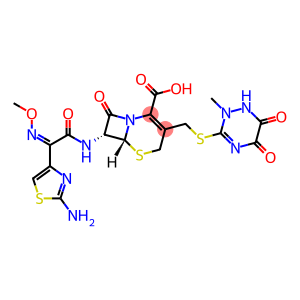 (6R,7R)-7-[2-(2-Amino-4-thiazolyl)-2-[(Z)-methoxyimino]acetylamino]-3-[[(2,5-dihydro-6-hydroxy-2-methyl-5-oxo-as-triazin-3-yl)thio]methyl]-8-oxo-5-thia-1-azabicyclo[4.2.0]oct-2-ene-2-carboxylic acid