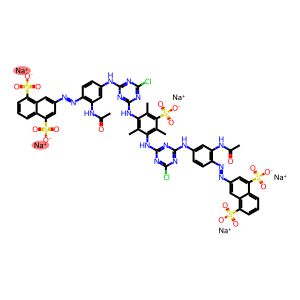 pentasodium 3,3'-[(2,4,6-trimethyl-5-sulphonato-1,3-phenylene)bis[imino(6-chloro-1,3,5-triazine-4,2-diyl)imino[2-(acetylamino)-4,1-phenylene]azo]]bisnaphthalene-1,5-disulphonate