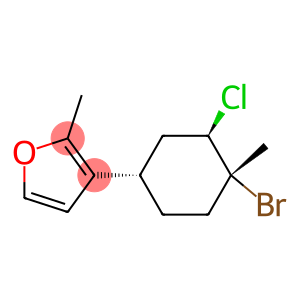 3-[(1S)-4α-Bromo-3β-chloro-4-methylcyclohexyl]-2-methylfuran