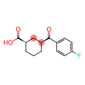 Cyclohexanecarboxylic acid, 3-(4-fluorobenzoyl)-, (1R,3S)-rel-