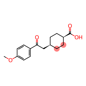 Cyclohexanecarboxylic acid, 4-[2-(4-methoxyphenyl)-2-oxoethyl]-, cis-