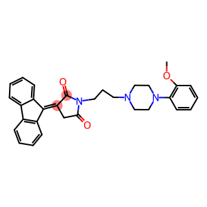 3-(9H-fluoren-9-ylidene)-1-{3-[4-(2-methoxyphenyl)-1-piperazinyl]propyl}-2,5-pyrrolidinedione