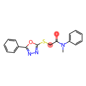 Acetamide, N-methyl-N-phenyl-2-[(5-phenyl-1,3,4-oxadiazol-2-yl)thio]-