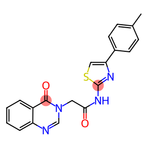 N-[4-(4-methylphenyl)-1,3-thiazol-2-yl]-2-(4-oxo-3(4H)-quinazolinyl)acetamide