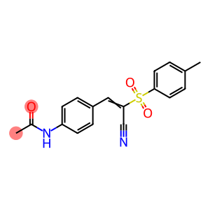 N-(4-(2-CYANO-2-((4-METHYLPHENYL)SULFONYL)VINYL)PHENYL)ETHANAMIDE