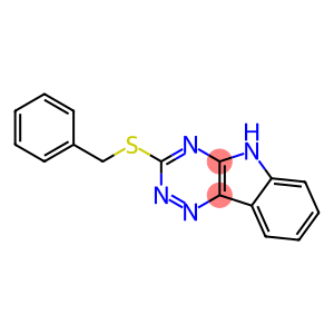 3-(PHENYLMETHYLTHIO)-1,2,4-TRIAZINO[5,6-B]INDOLE