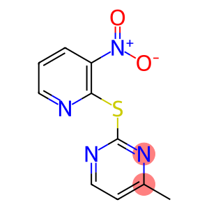 Pyrimidine, 4-methyl-2-[(3-nitro-2-pyridinyl)thio]-