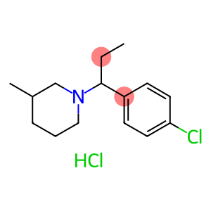 Piperidine, 1-[1-(4-chlorophenyl)propyl]-3-methyl-, hydrochloride (1:1)