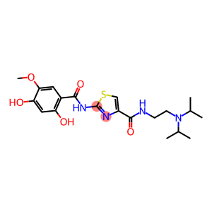 2-(2,4-dihydroxy-5-methoxybenzamido)-N-(2-(diisopropylamino)ethyl)thiazole-4-carboxamide