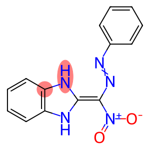 1H-Benzimidazole, 2,3-dihydro-2-[nitro(2-phenyldiazenyl)methylene]-