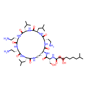 N2-[N-(3-Hydroxy-8-methyl-1-oxononyl)-D-Ser-]cyclo[L-DAB*-L-DAB-D-Leu-L-Leu-L-DAB-L-DAB-L-Leu-]
