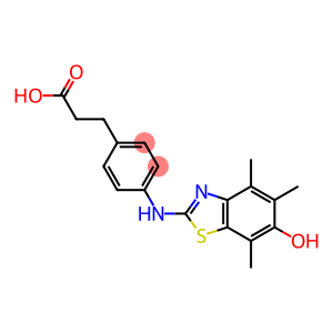 Benzenepropanoic  acid,  4-[(6-hydroxy-4,5,7-trimethyl-2-benzothiazolyl)amino]-