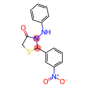 4-Thiazolidinone, 2-(3-nitrophenyl)-3-(phenylamino)-