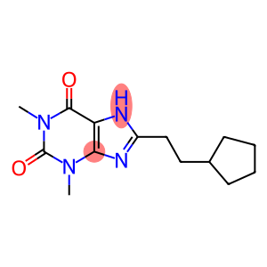 8-(2-Cyclopentylethyl)theophyline