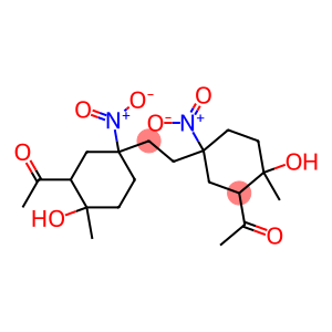 Ethanone,1,1'-[1,2-ethanediylbis(6-hydroxy-6-methyl-3-nitro-3,1-cyclohexanediyl)]bis- (9CI)