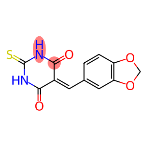 2-Thioxo-5-(1,3-benzodioxole-5-ylmethylene)hexahydropyrimidine-4,6-dione