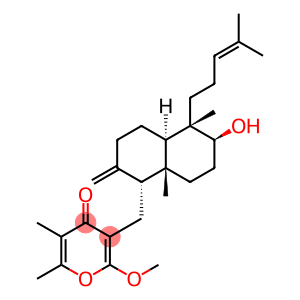 4H-Pyran-4-one, 3-[[(1R,4aR,5S,6S,8aR)-decahydro-6-hydroxy-5,8a-dimethyl-2-methylene-5-(4-methyl-3-penten-1-yl)-1-naphthalenyl]methyl]-2-methoxy-5,6-dimethyl-