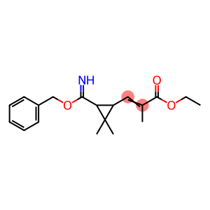 2-Propenoic acid, 3-[3-[imino(phenylmethoxy)methyl]-2,2-dimethylcyclopropyl]-2-methyl-, ethyl ester