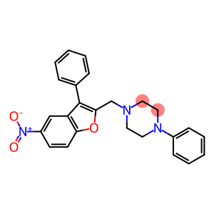 1-[(5-nitro-3-phenyl-benzofuran-2-yl)methyl]-4-phenyl-piperazine