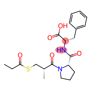 (S)-N-(1-(2-Methyl-1-oxo-3-((1-oxopropyl)thio)propyl)-L-prolyl)-L-phen ylalanine