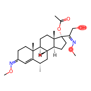 17-Acetoxy-21-hydroxy-6α-methylpregn-4-ene-3,20-dione bis(O-methyl oxime)