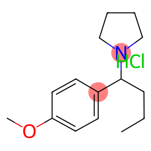 1-(1-(p-Methoxyphenyl)butyl)pyrrolidine hydrochloride