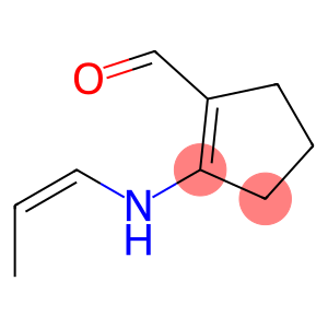 1-Cyclopentene-1-carboxaldehyde, 2-(1-propenylamino)-, (Z)- (9CI)