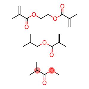 Polymer of isobutyl methacrylate, glycol dimethacrylate and methyl methacrylate