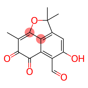 2H-Naphtho[1,8-bc]furan-5-carboxaldehyde, 6,7-dihydro-4-hydroxy-2,2,8-trimethyl-6,7-dioxo-