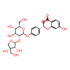 4H-1-Benzopyran-4-one, 2-[4-[(2-O-D-apio-β-D-furanosyl-β-D-glucopyranosyl)oxy]phenyl]-2,3-dihydro-7-hydroxy-, (2S)-