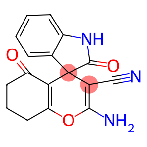 2-amino-2',5-dioxo-1',3',5,6,7,8-hexahydrospiro[4H-chromene-4,3'-(2'H)-indole]-3-carbonitrile