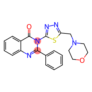 4(3H)-Quinazolinone, 3-(5-(4-morpholinylmethyl)-1,3,4-thiadiazol-2-yl) -2-phenyl-